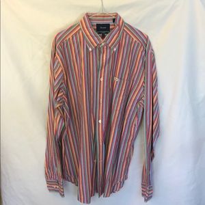 FACONABLE men’s fruit stripe dress shirt